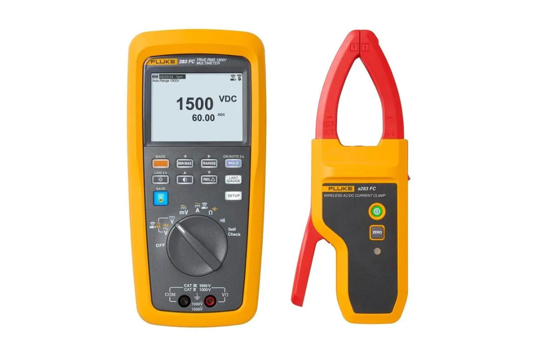 Digital multimeter in use